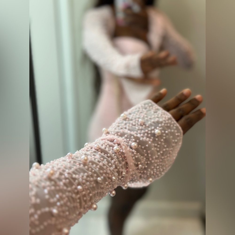 Oh Polly Pink Pearl Mini Dress - Picture 14 of 16